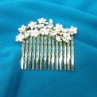 Gold Floral Rhinestone Hair Comb Bridal Wedding Crystal Accessory 2    26456