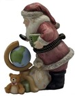 Santa Claus   Globe Porcelain Hinged Box W reindeer Trinket Phb Midwest  no Box 