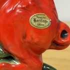 Ezra Brooks Arkansas Razorback Mascot 1969 Empty Decanter Missing Cork Nose Read