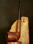 Silver Match Real Briar 121 Smooth Dublin Estate Pipe - Vulcanite Tapered