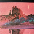 Vintage Mid-century Christmas Festival Card Yucca Monument Valley Desert Art