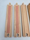 Wooden Train Railway 8  Straight Track Lot X5 - Works W Thomas   Friends Brio