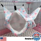 Eismc2 Hammock Set  3pcs Small Pet Cage Accessories  Coral Fleece Hammock And