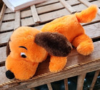 Vintage R  Dakin Drooper Puppy Dog Plush Rare Orange Nut Shells Korea 70 s