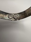 Vintage Egyptian 900 Silver Cuff Bracelet Black Onyx Hallmarked Mid Century