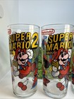 Set Of 4 - Vintage Nintendo Super Mario Bros 2 Drinking Glass Tumbler 1989