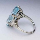 Elegant 925 Silver Rings For Women Aquamarine Wedding Jewelry Gift Size 6-10