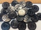 Pea Coat Buttons  New  1    1 4 Inch Black Military Navy Anchor     Pc1