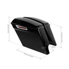 Vivid Black Stretched Saddlebags 5 Inch With Tray Organizer For Touring 2014-24