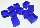 10 Pcs 1    X 1  X 1  Square Clear Royal Blue Acrylic Plexiglass Rod Cubes Pegs
