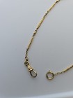 Vintage Forstner Pocket Watch Chain Gold Filled Unique Link Dog Clip 13 