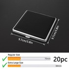Zufecy Leather Cigarette Case  Thin Metal 20 Capacity Black