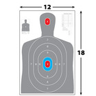 25 Paper Shooting Targets Gun Range Pistol Rifle Bulk Pack Gray Silhouette 12x18