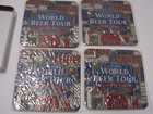 -old Chicago- World Beer Tour - Lot Of 4 New Rubber Coasters  Sealed Item - Nib 