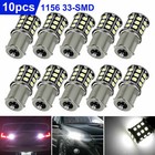 10pcs Super Bright White 1156 Rv Trailer 33-smd Led Interior Light Bulbs Us Sell