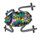 Beaded Wire Frog Sculpture Figurine Art Swirl Eyes