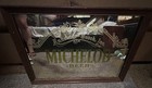 Vtg Anheuser Busch Michelob Beer Green Foil Mirror Bar Sign 26   x18    Man Cave