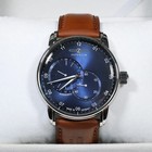 Zeppelin Captains Line Men s Automatic Blue Dial Brown Leather Strap Watch