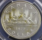 1972 Canada Silver Dollar Pcgs Sp-67 Voyageur Ag Rainbow Toning