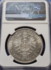 1875 J Germany Empire Hamburg 5 Mark Ngc Ms62   Incredible    