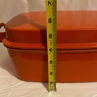 Vintage Jens Quistgaard Dansk Orecast Cast Iron Enamel Orange Dutch Oven  5 Qt 
