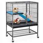 Rats Cage Rolling Metal Critter Nation Adult Ferrets  Chinchillas House Black