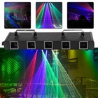 5 Lens Dmx Laser Stage Light Projector Rgbyc Beam Disco Show Dj Party Lighting