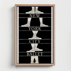 New York City Ballet Minimalist Vintage Dance Poster Print 24x36