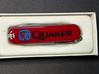 Quaker Oats Victorinox Mini 2-1 4  Swiss Army Red File Scissors Knife In Box