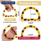 24 Pack D Shape Purse Handles  6 Colored Handbag Handles Replacement For Handmad