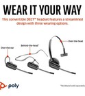 Poly Cs540 Wireless Dect Headset  plantronics      Single Ear  mono  Convertible