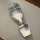 Vintage Clear Solid Glass Decanter bottle Stopper Only Flat Top