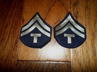 1 Pair New Original Military U s Army Wwii Tech T-5 Corporal Stripes Chevrons 