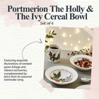 Portmeirion The Holly And The Ivy 6 5  Cereal Bowls  set Of 6 