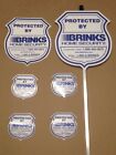 New Brinks Security Yard Sign   4 Window Decals   Clip On Solar Light