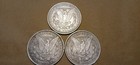 Lot Of  3  Morgan Dollar-souvenir Novelty Coins-random Date 1880-1901-circulated