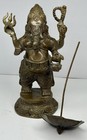 Vintage Bronze Ganesha Statue God Hindu Idol Elephant Figurine Sculpture 8   - 3lb