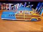 Very Nice Vintage 1949 Marx  Tin Litho Wind Up Buick Woody Sedan
