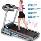 3 25hp Treadmill With 15  Incline heavy Duty Running Treadmill For Home Fitness 