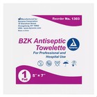 Dynarex Benzalkonium Antiseptic Bzk Wipes  5  X 7   100 Per Box - Case Of 1 000
