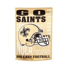 New Orleans Saints Premium Garden Flag Banner  Double Sided  Fan Rules  13x18 In