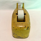 Mid Century Modern Yellow Flower Power Scotch Tape Desk Dispenser Model C-21