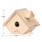 Cedar Wood Bird House With Pole Wooden Hanging Garden Bluebird Viewing 1 Pcs