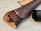 4-5oz Veg Tan Dark Brown Stained Leather Hide Shoulder Sheet panel Med-soft 8-9 