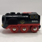 Lot Of 5 Brio Wooden Railway Motorized Battery Powered Engine Cars Station Works