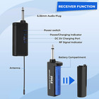 Pyle Dual Uhf Microphone System - Portable Professional Cordless Microphone Set 