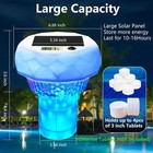 Solar Pool Chlorine Floater With Thermometer  Remote Control Floating Rgb Light