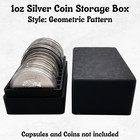 1oz Silver Coin Storage Box  Coin Holder  10 Coin Storage Box - Black Geometric