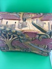 Large Hand Carved Honduras Wooden Chest Village Scene Folk Art Storage Box