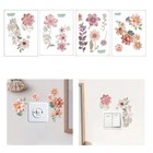 Flower Pattern Wall Decal Switches Sticker Easy To Apply And Remove For Any Room